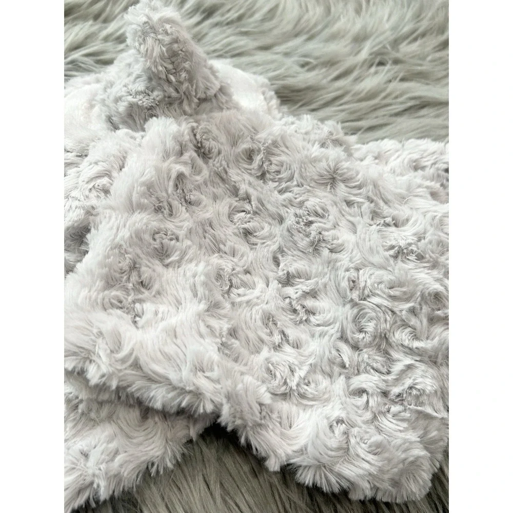 Danbar Gray Swirl Rosette Baby Elephant Lovie‎ Blankie Buddy